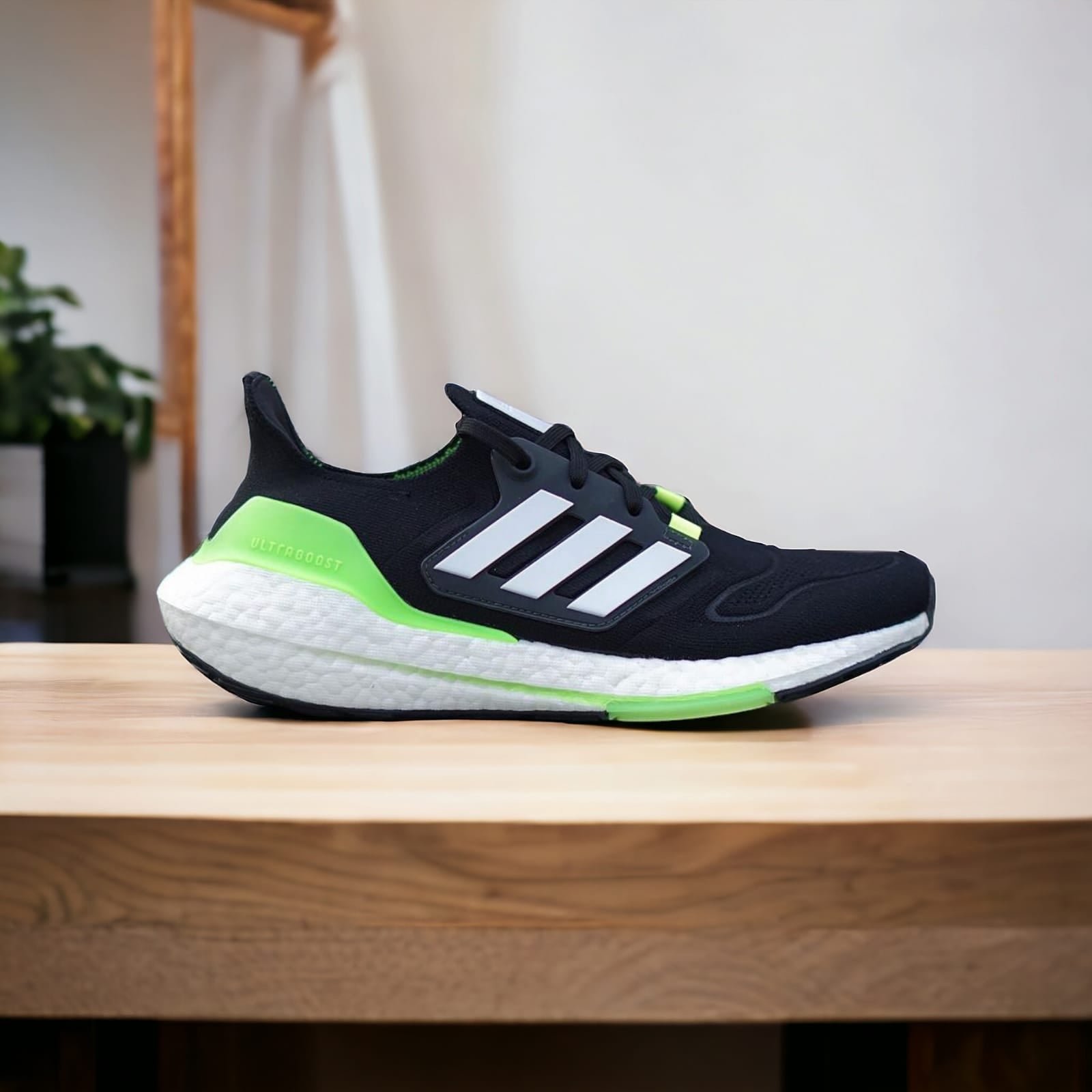 Branded Ultra Boost 22 Running Shoes Black Neon For Men's" - Image 7