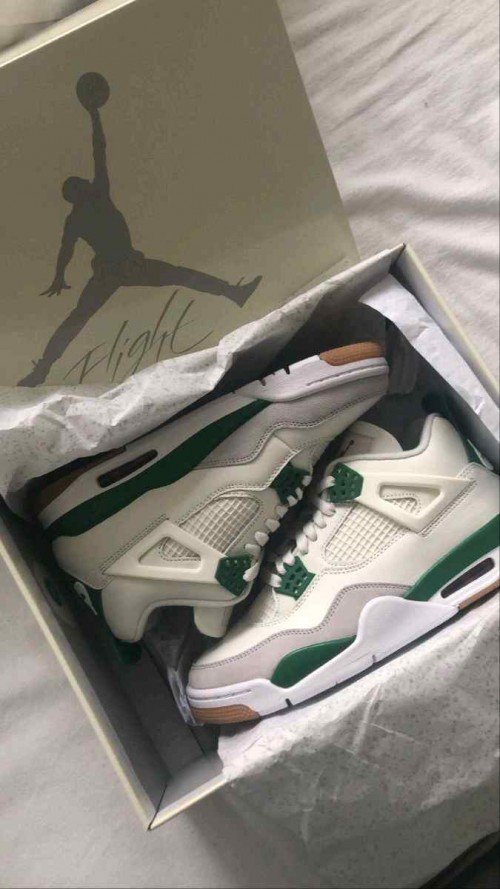 Nik_e Air Jordan Retro 4 Pine Green Semi Ua Quality 230 TOP BATCH UA - Image 4