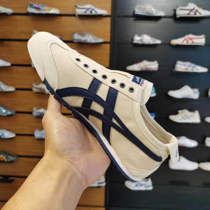 Onitsuka Tiger Mexico 66 Slip On Beige Navy 179 TOP BATCH UA - Image 2