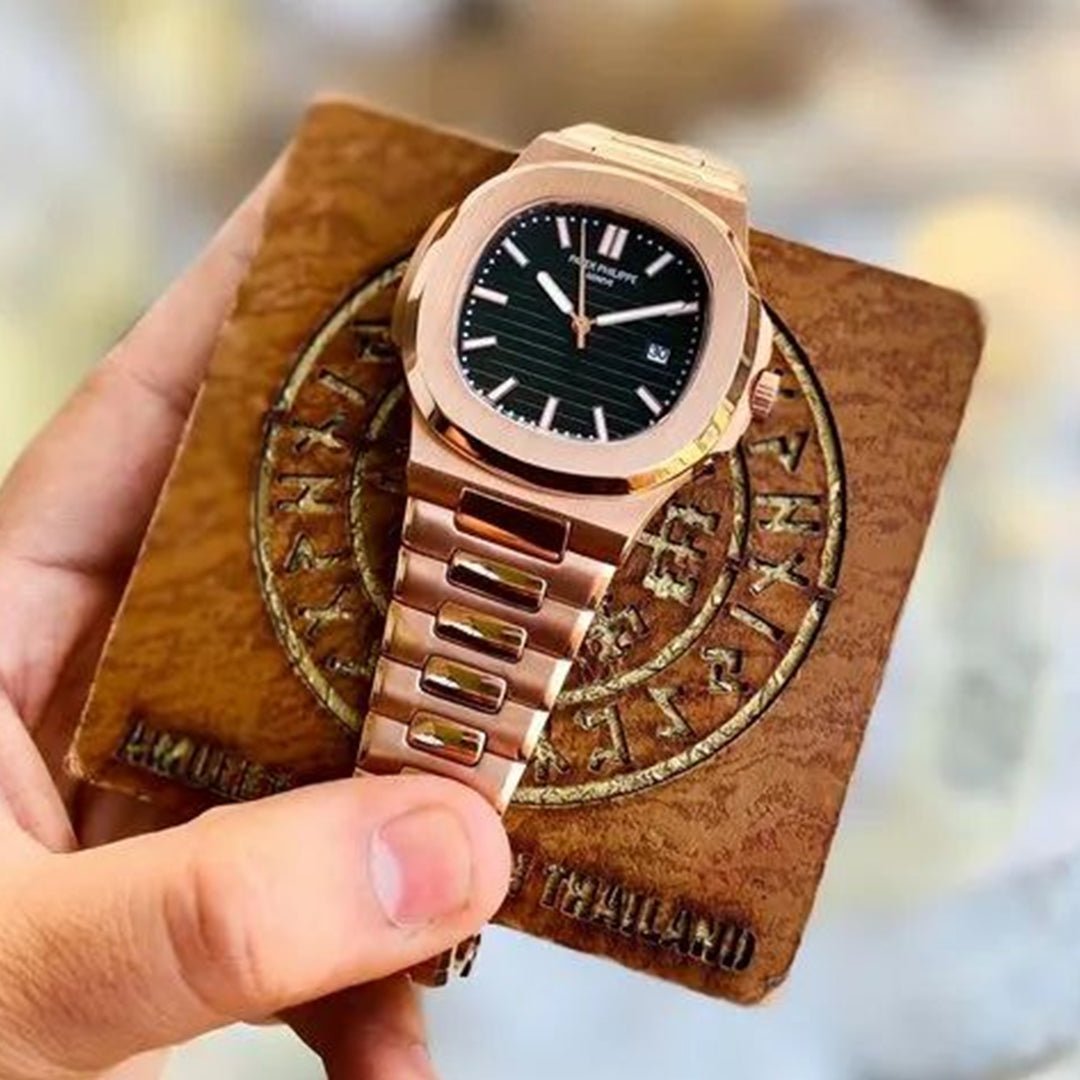 Patek Phillipe Nautilus Rosegold Metal Watch - Image 3