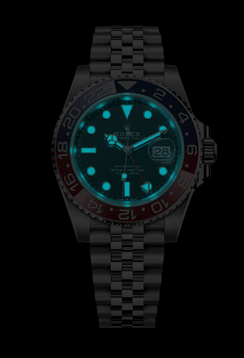 GMT-Master II red and blue Cerachrom bezel black dial and a Jubilee bracelet. - Image 7
