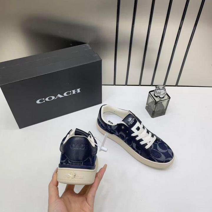 Women Coaach Clip Court Sneaker Navy signature canvas TOP BATCH UA - Image 2