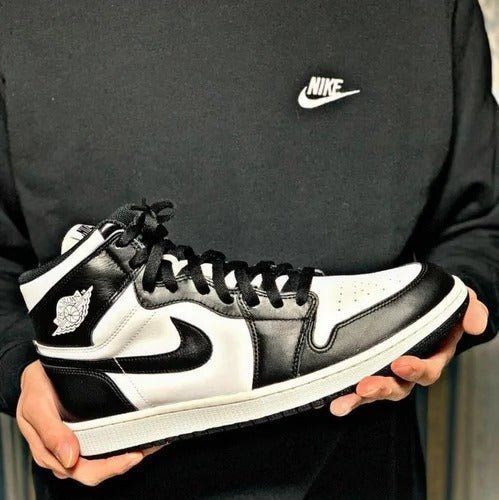 Branded Air Retro 1 Black And white Sneakers High Ankle - Image 6