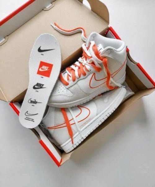 Branded SB Dunk High First Use White Orange - Image 3