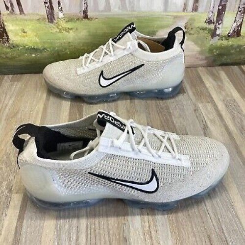 Branded Air Vapormax Flyknit White Black Metallic Silver For Mens - Image 4