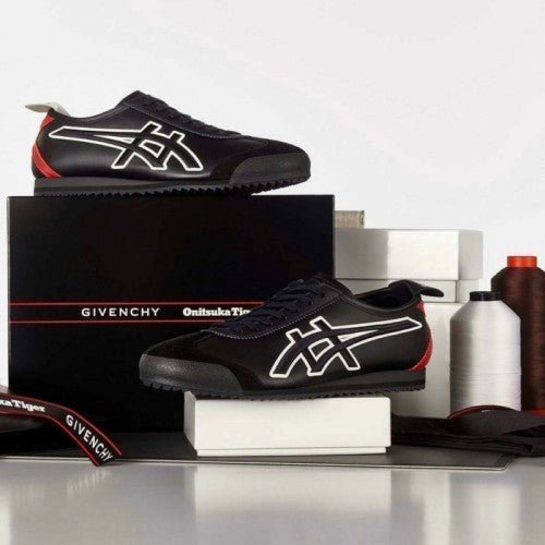 Branded Gvnchy Tiger Mexico 66 Black Red Sneakers For Men's - Image 2