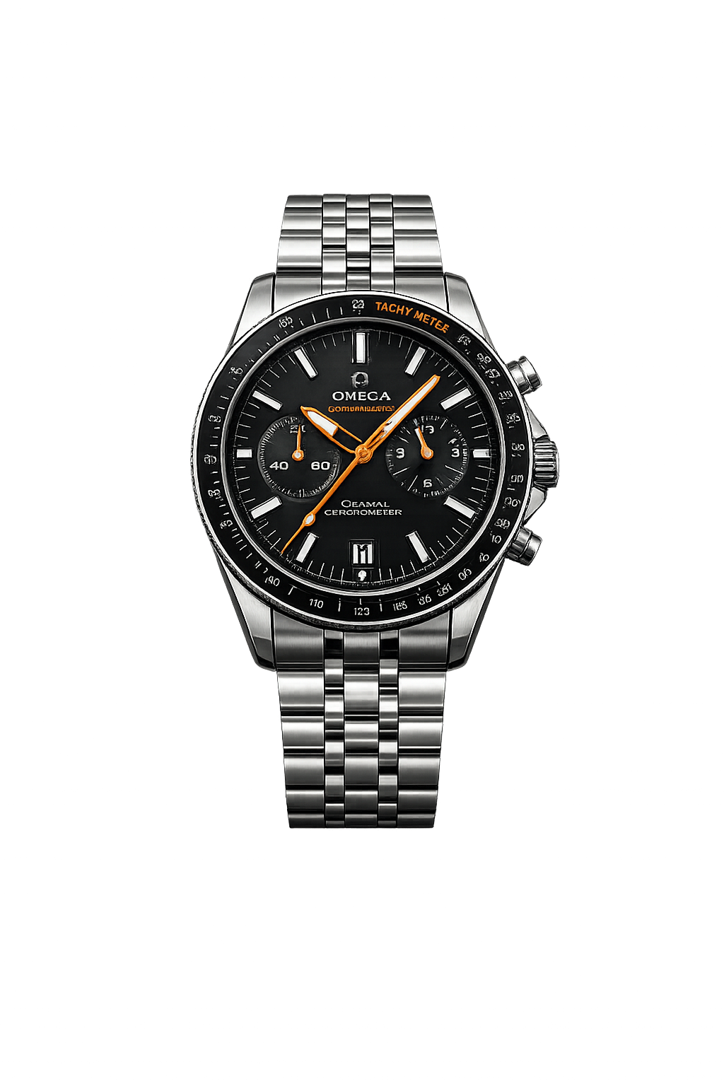 Omega Speedmaster Racing Chronograph – Black Dial with Orange Accents