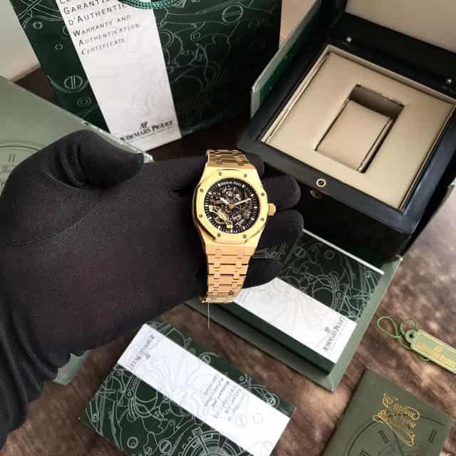 Audemars Piguet Royal Oak Double Balance Wheel Open worked Rose gold Skeleton Dial Automatic Mens Watch - Image 5