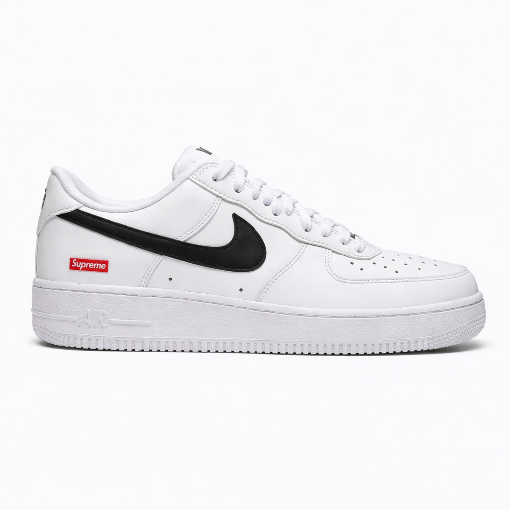 NIKE AIRFORCE 1 LOW SUPREME WHITE BLACK TOP BATCH UA