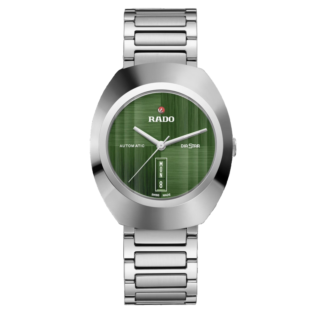 RADO DISTAR SILVER Green Metal WATCH