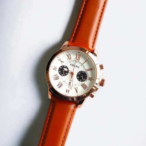 Fossil Grant Leather Belt Black Copper Watch Copy - Image 4