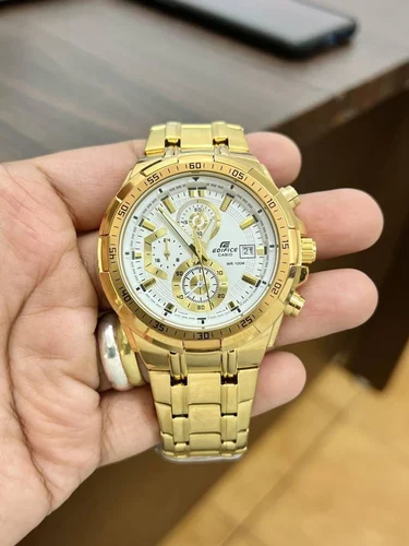 Edifice Gold White Metal Watch - Image 3