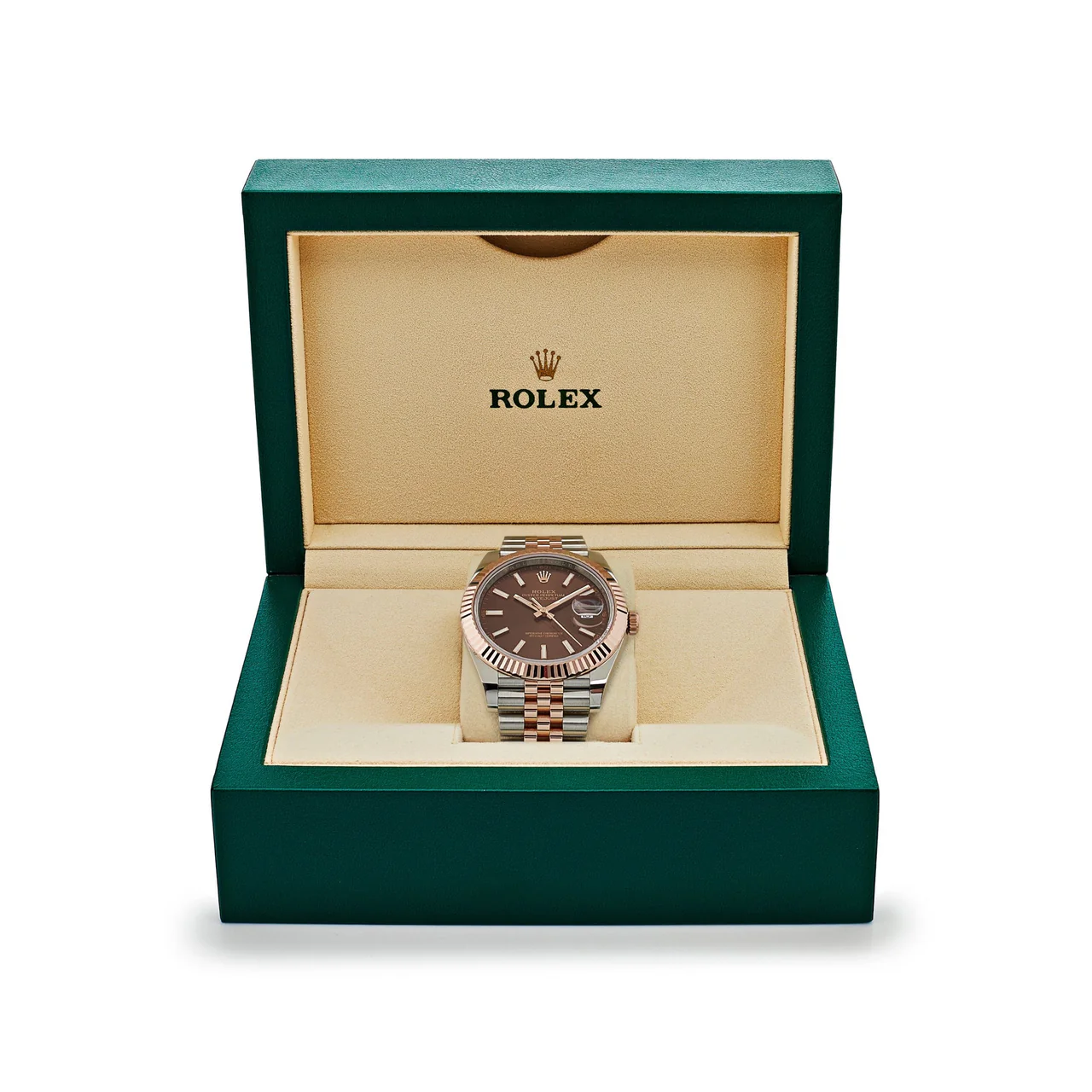 Rolex Date just 41 Two-Toned Rose Gold Stainless Steel Brown Dial - Image 7