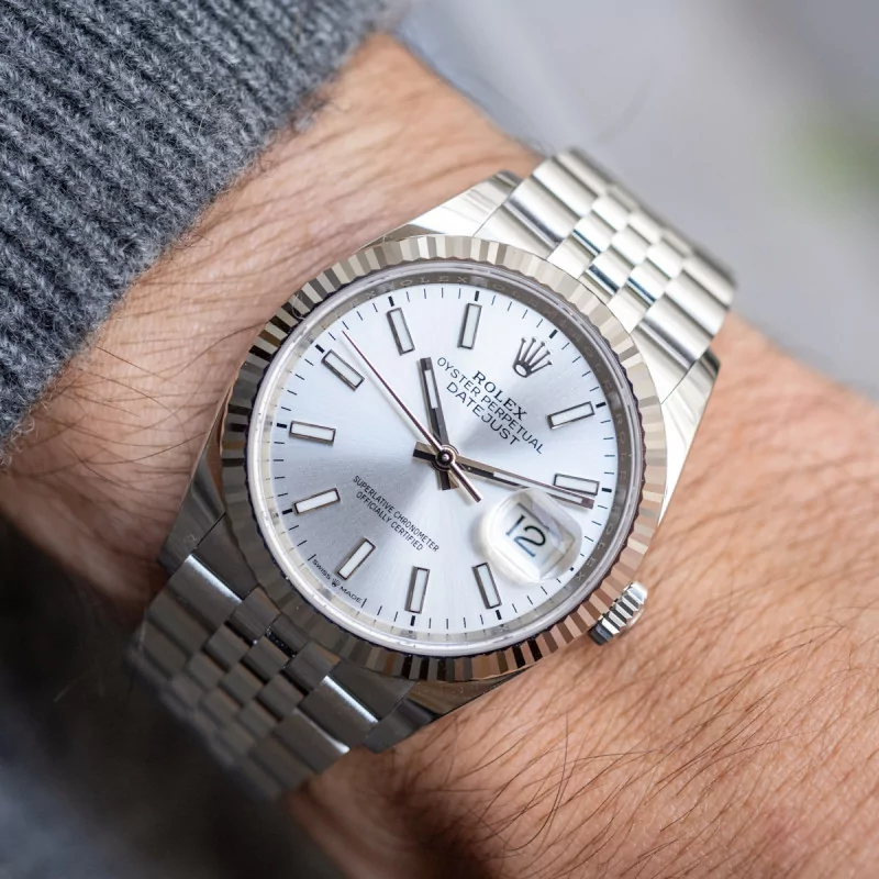 Rolex Date just 36 silver dial - Image 3