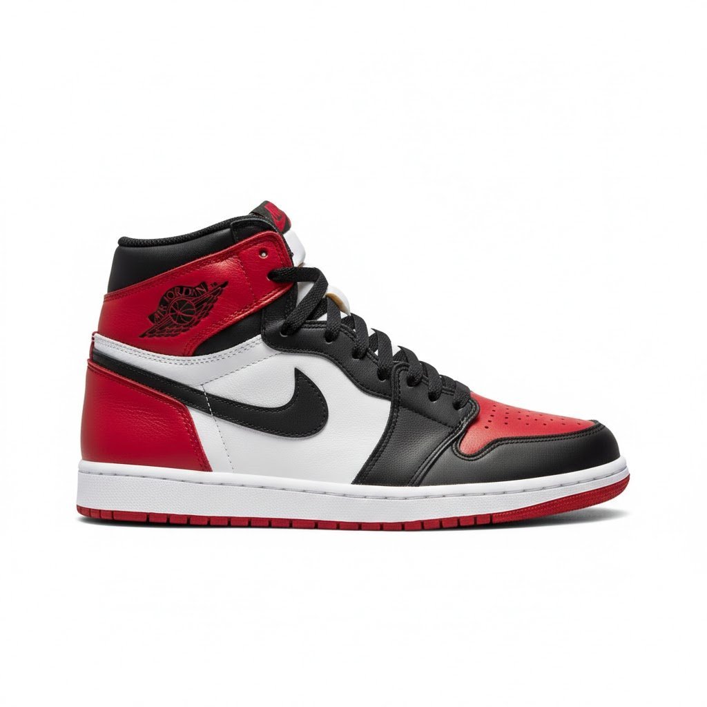 Air Jordan 1 Retro High OG Bred Toe Red TOP BATCH UA