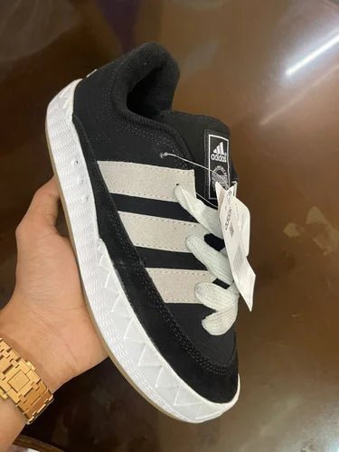 Branded Adimatic Core Black White Sneakers - Image 3